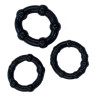 Rude Rider Pack de 3 mini cockrings souples noirs